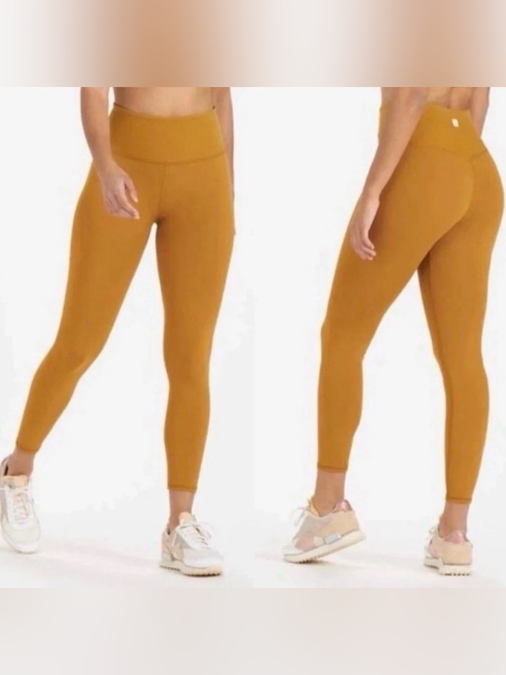 Vuori High-Waist Leggings in Mustard Gold